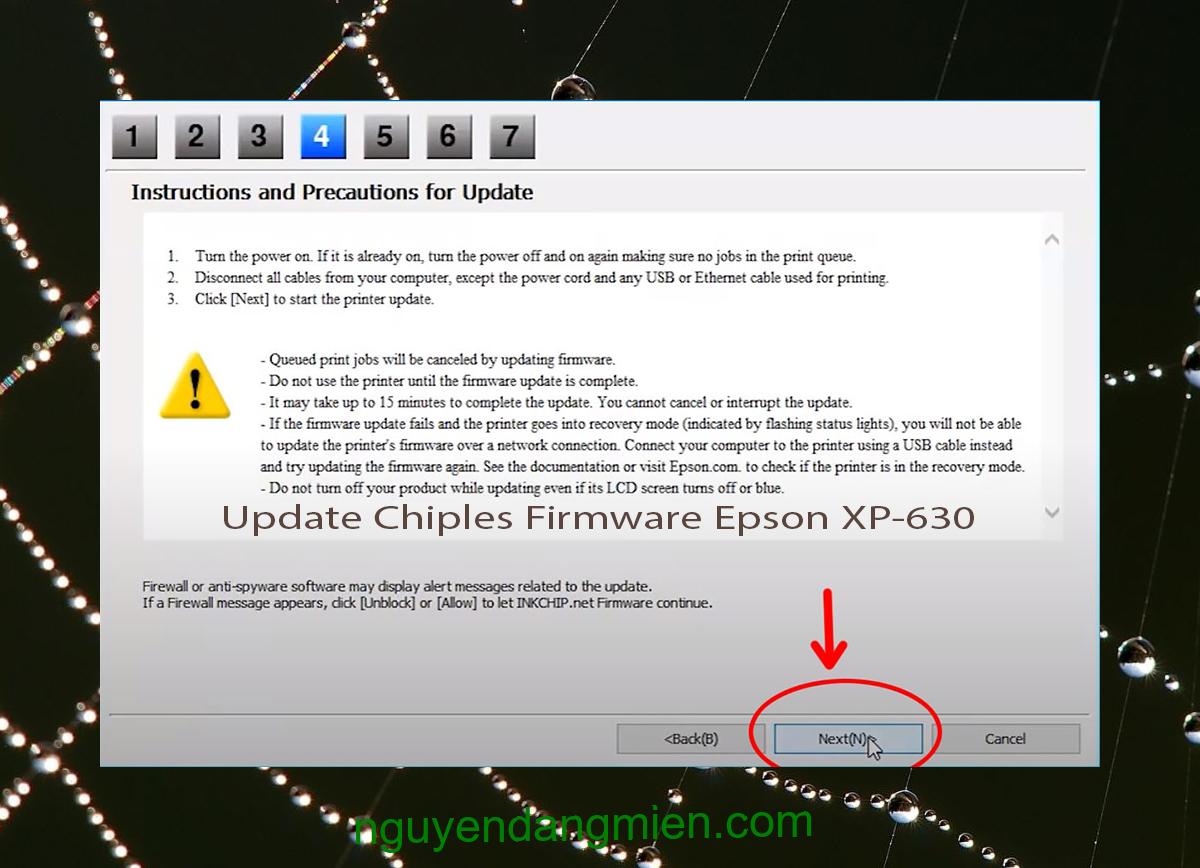 Update Chipless Firmware Epson XP-630 6