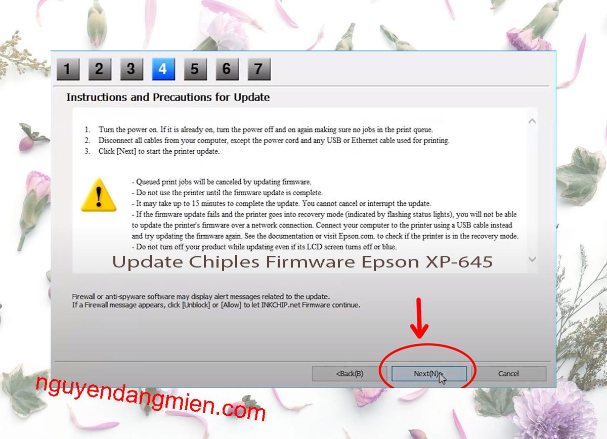 Update Chipless Firmware Epson XP-645 6
