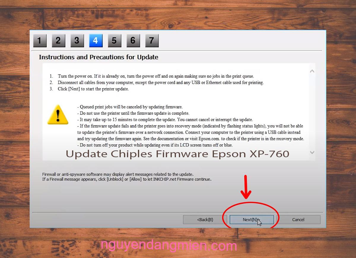 Update Chipless Firmware Epson XP-760 6