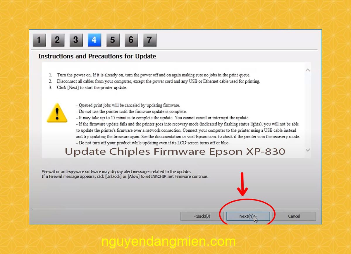 Update Chipless Firmware Epson XP-830 6