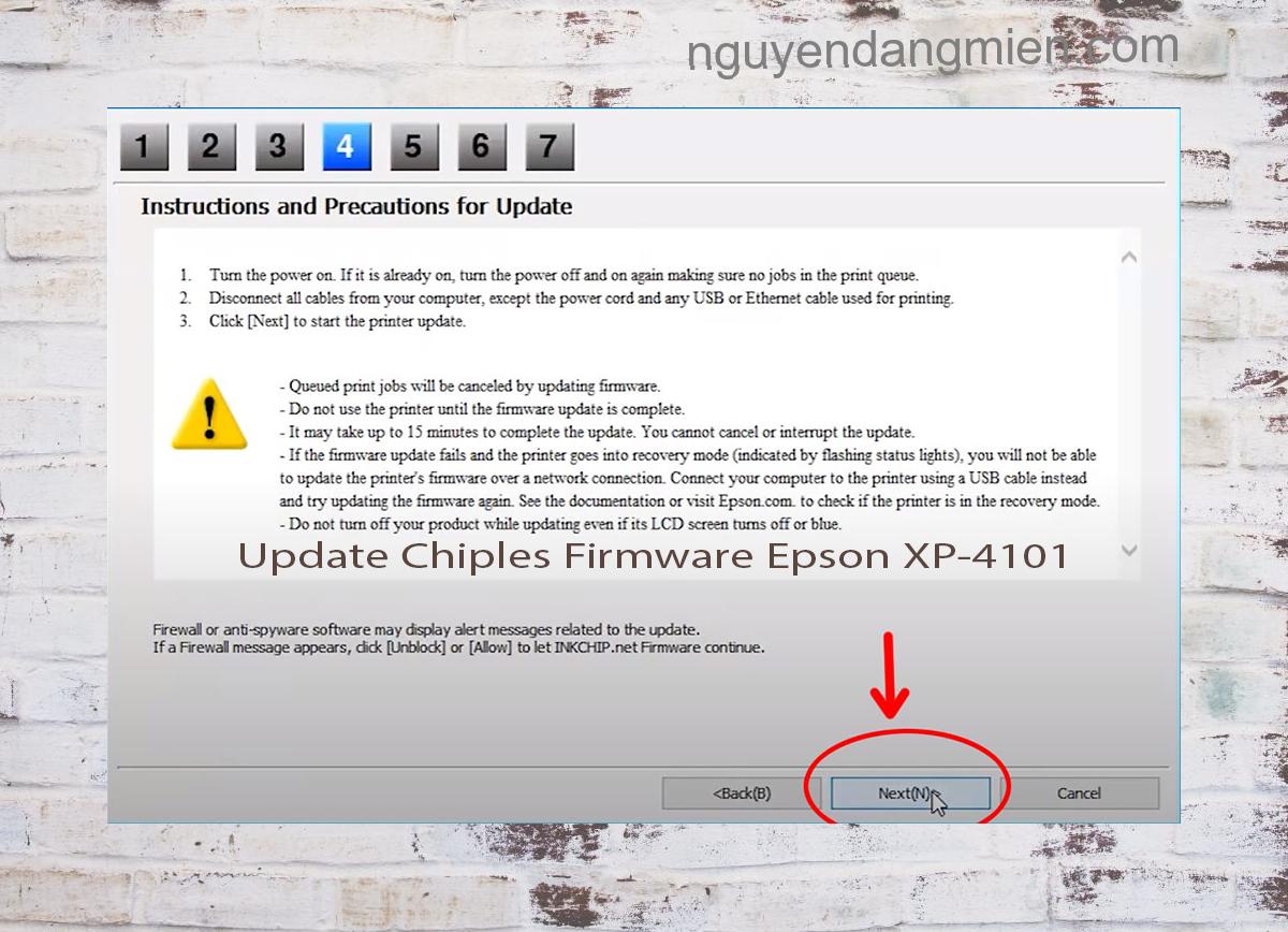 Update Chipless Firmware Epson XP-4101 6