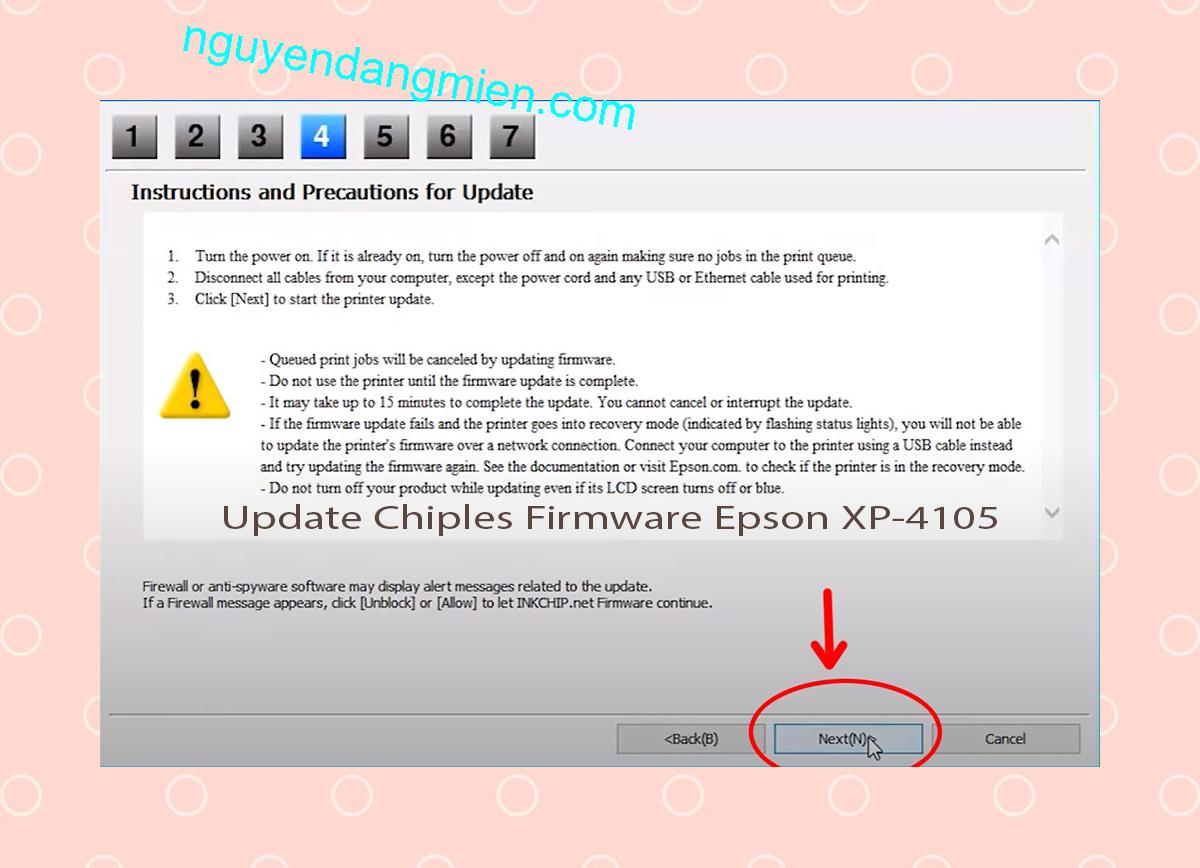 Update Chipless Firmware Epson XP-4105 6