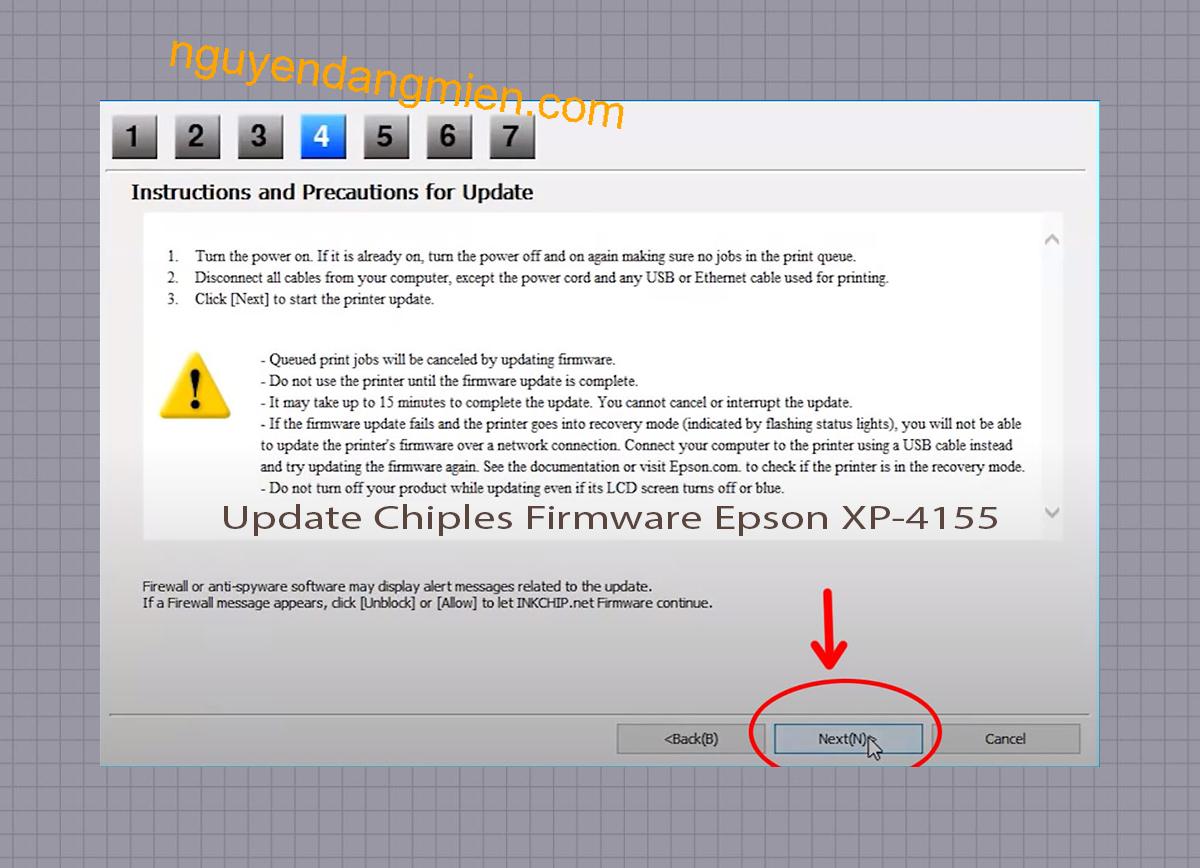Update Chipless Firmware Epson XP-4155 6