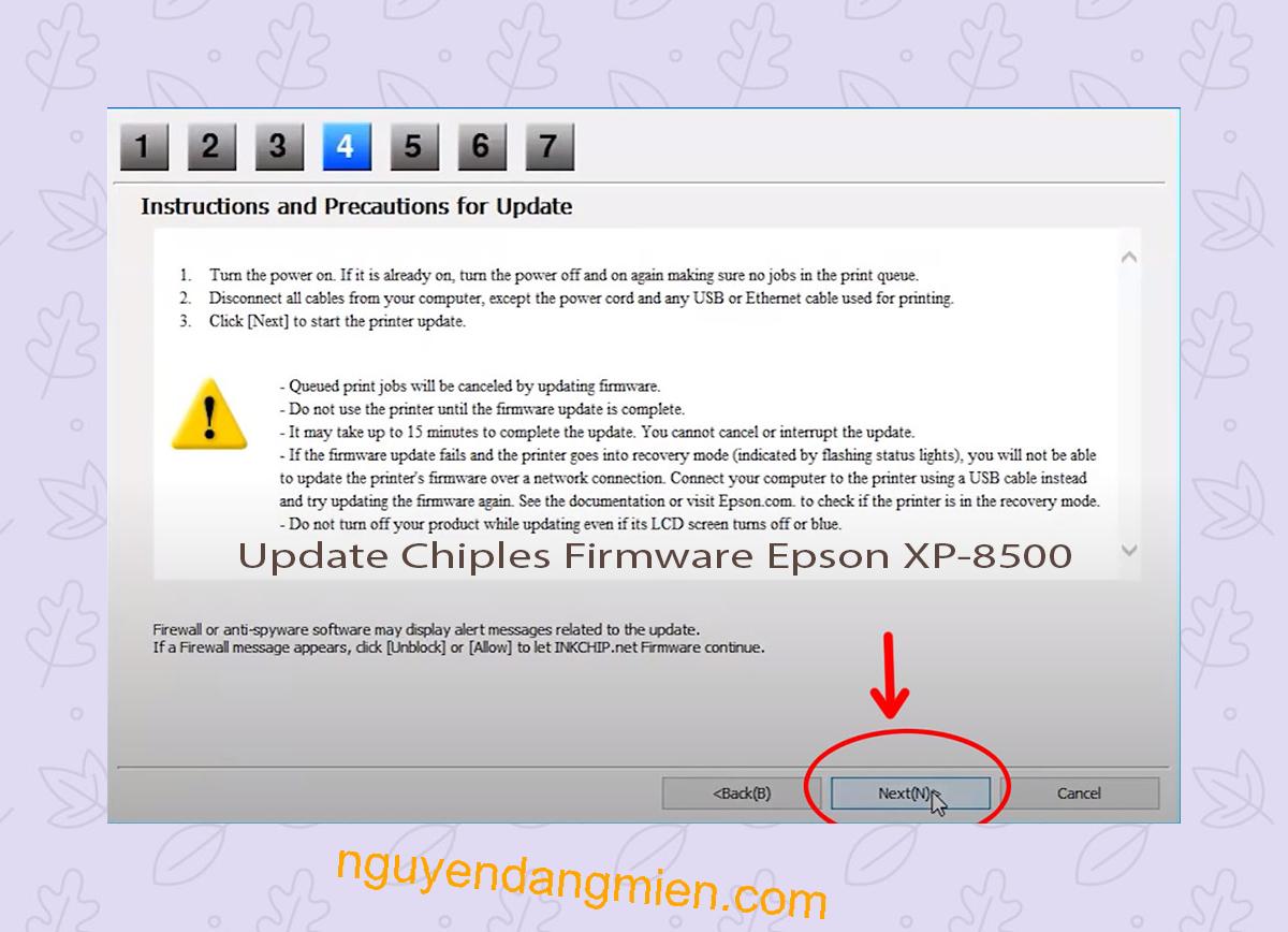 Update Chipless Firmware Epson XP-8500 6