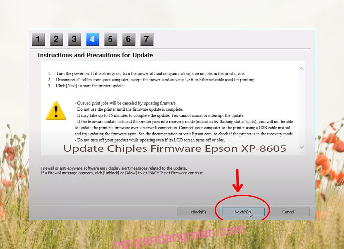 Update Chipless Firmware Epson XP-8605 6