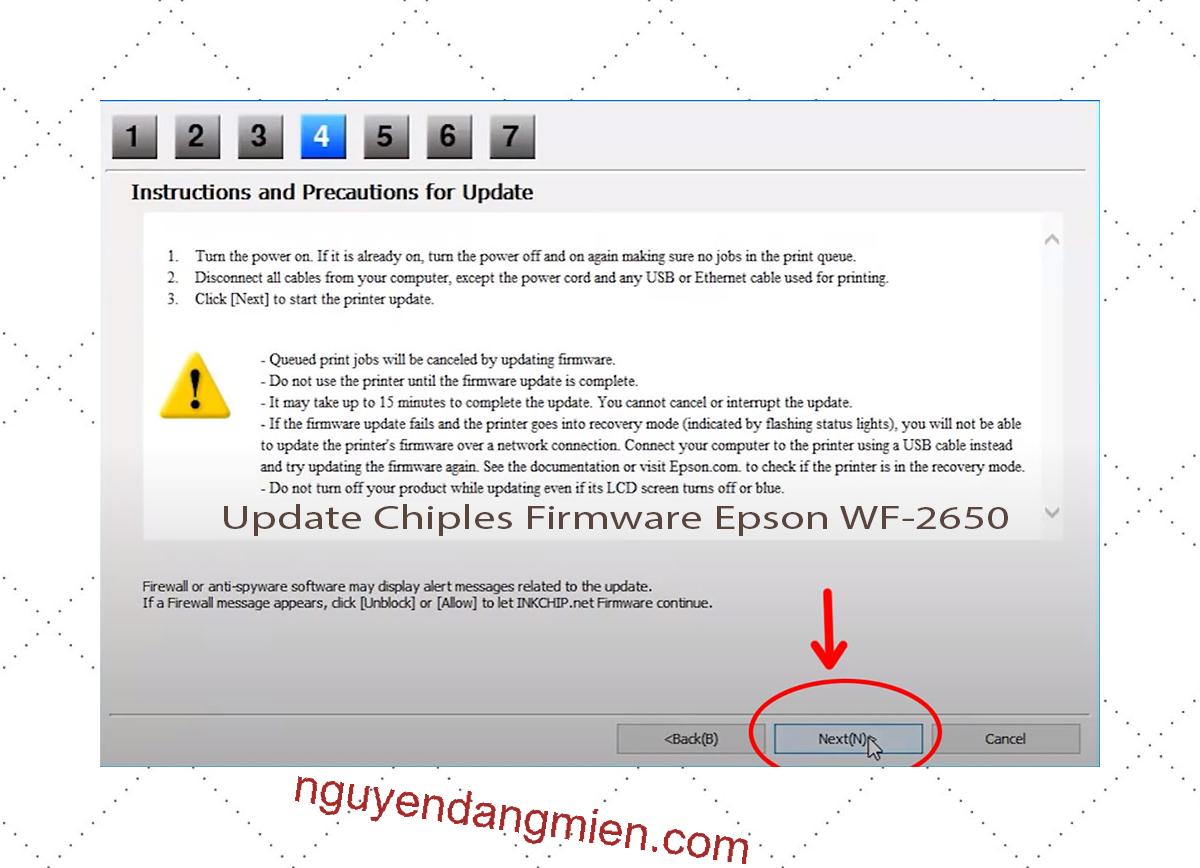Update Chipless Firmware Epson WF-2650 6
