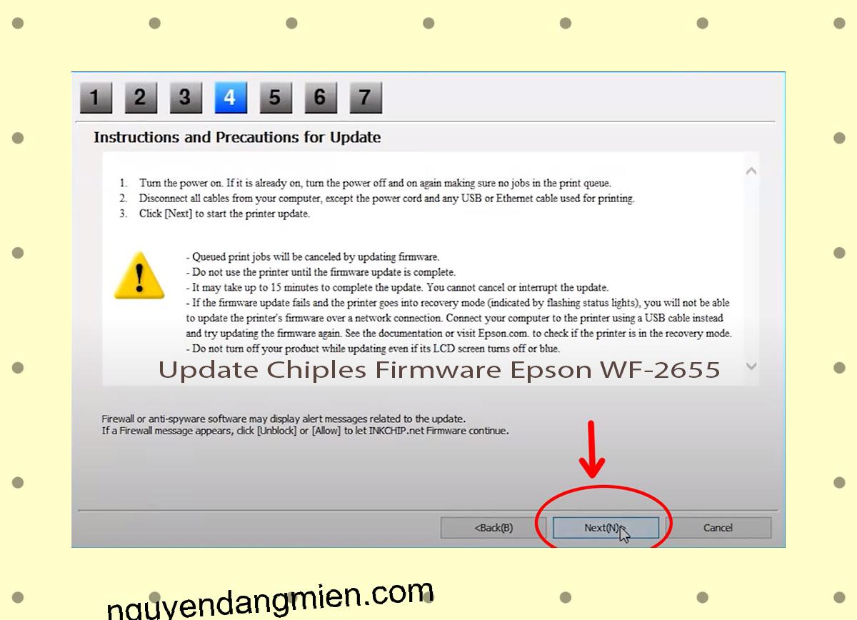 Update Chipless Firmware Epson WF-2655 6