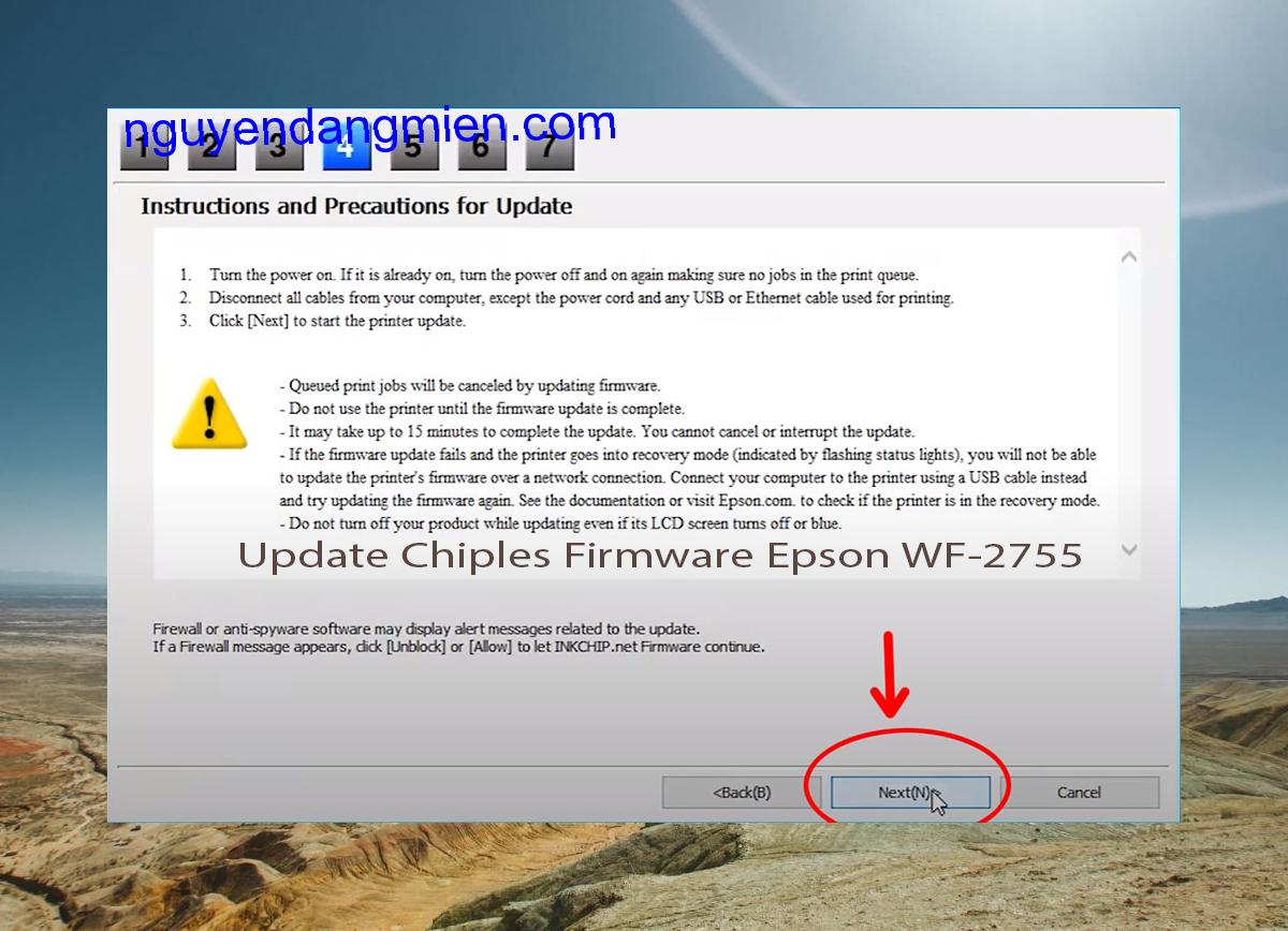 Update Chipless Firmware Epson WF-2755 6