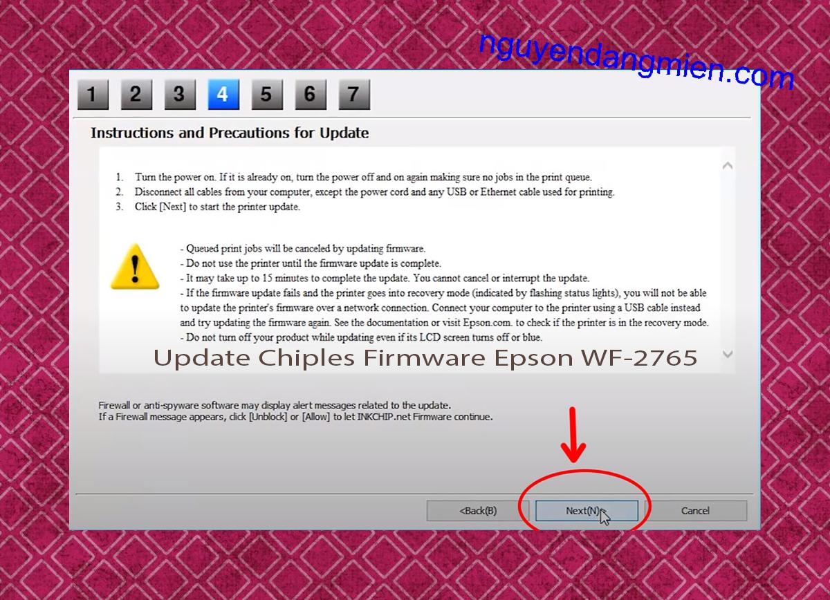 Update Chipless Firmware Epson WF-2765 6