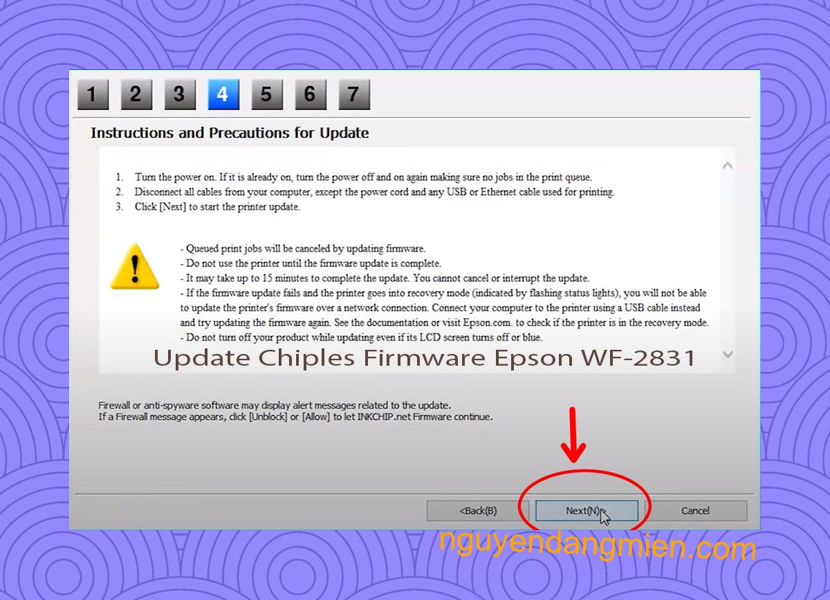 Update Chipless Firmware Epson WF-2831 6