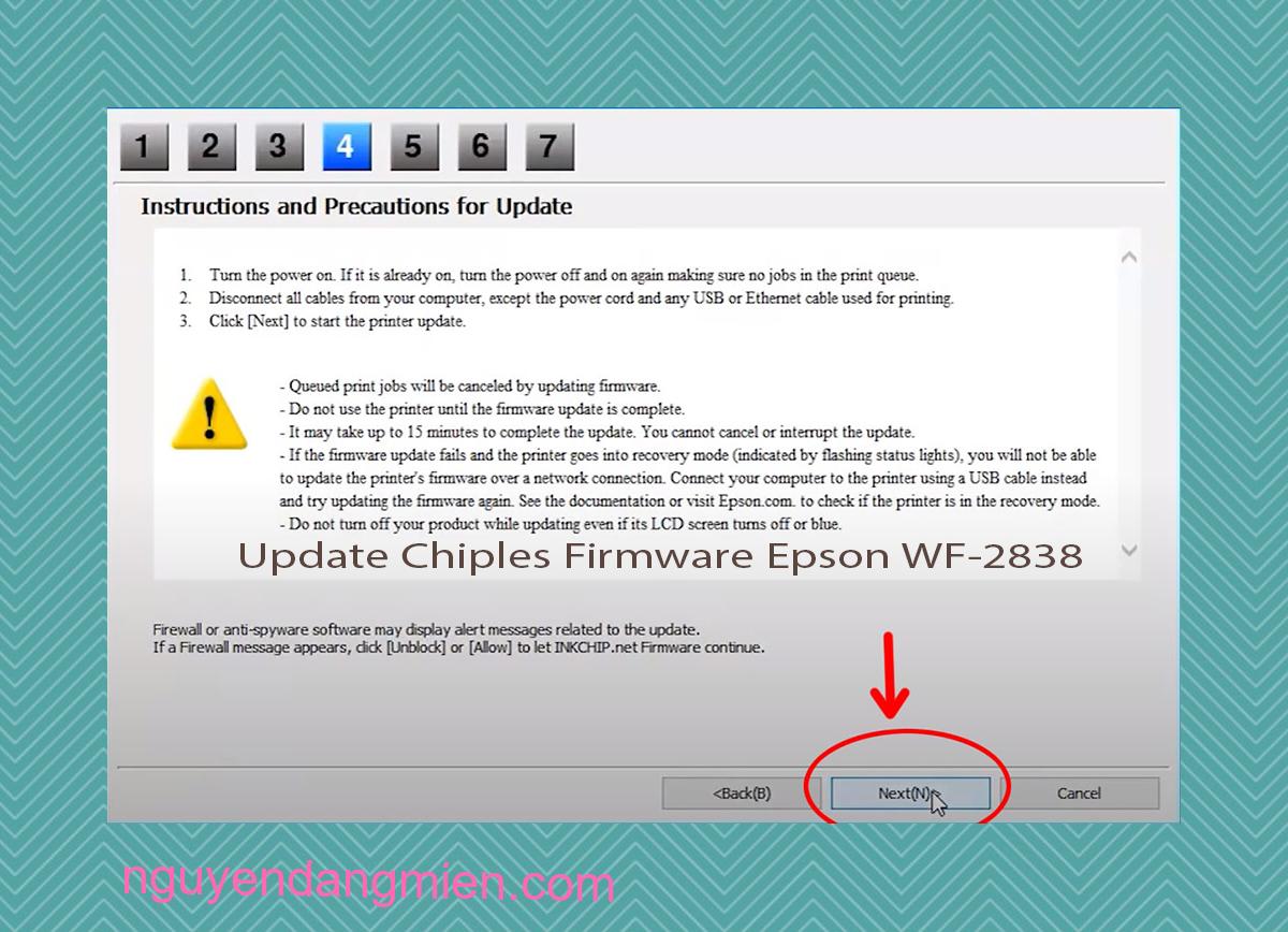 Update Chipless Firmware Epson WF-2838 6