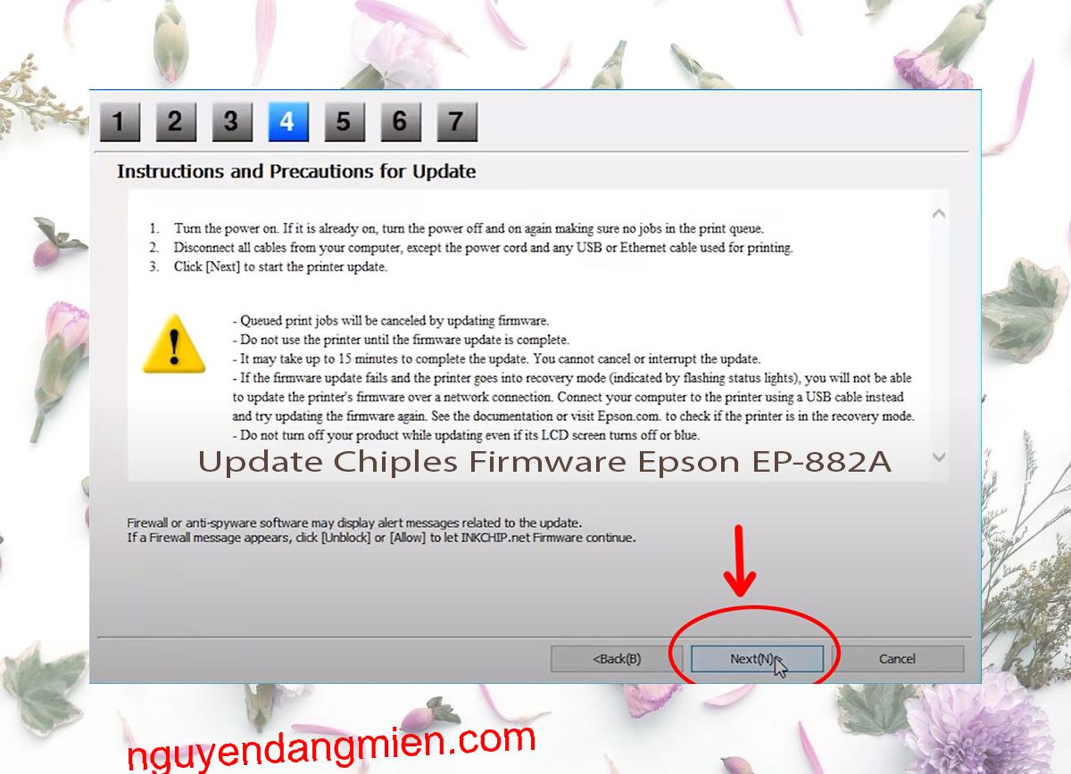 Update Chipless Firmware Epson EP-882A 6