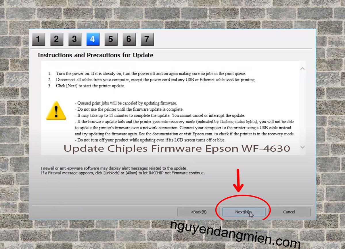 Update Chipless Firmware Epson WF-4630 6