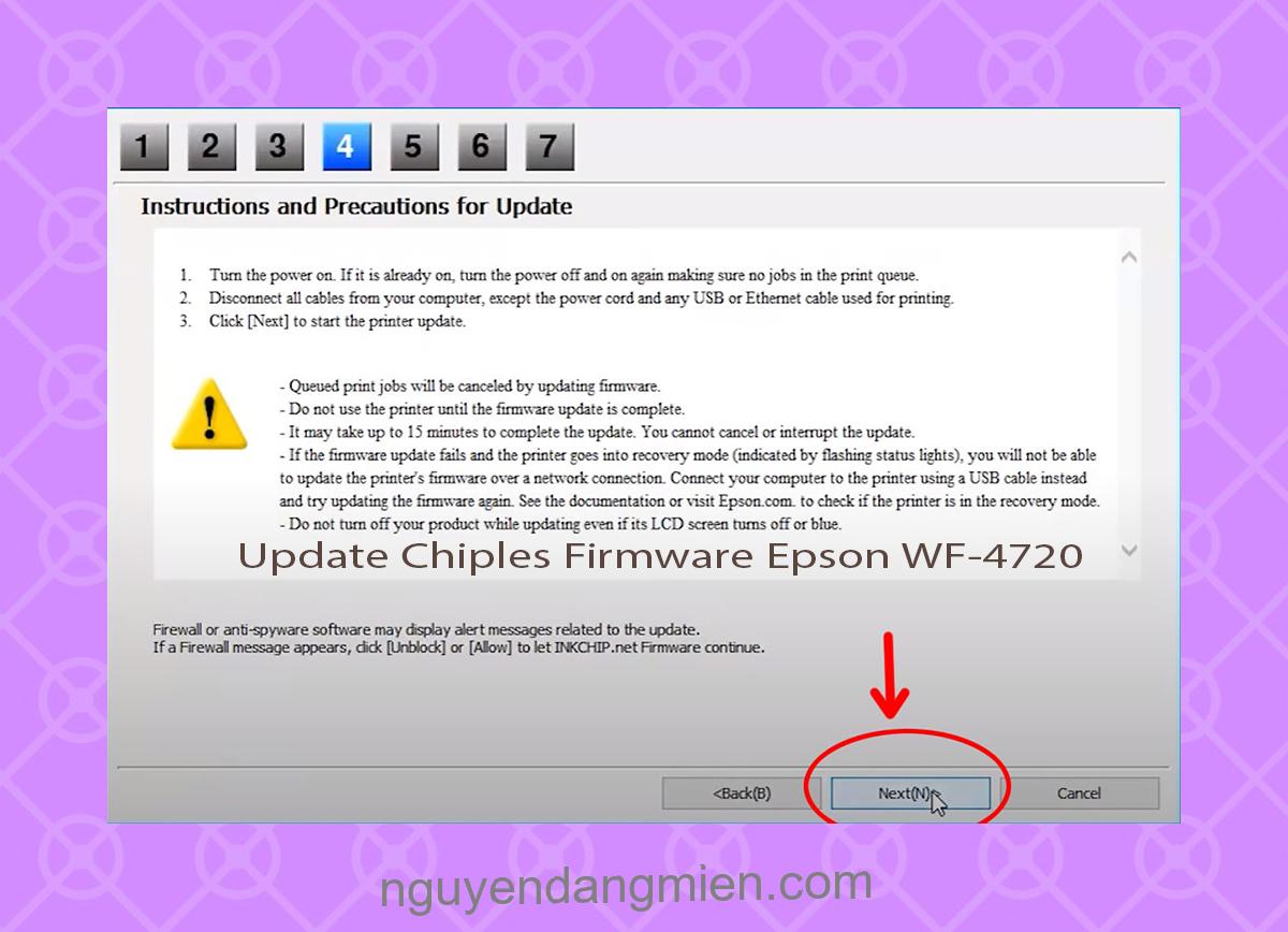 Update Chipless Firmware Epson WF-4720 6