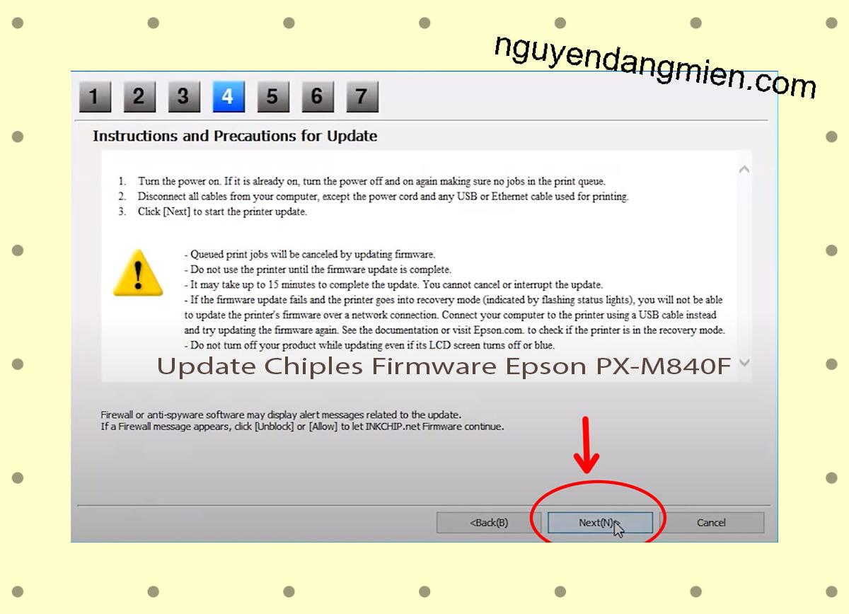 Update Chipless Firmware Epson PX-M840F 6