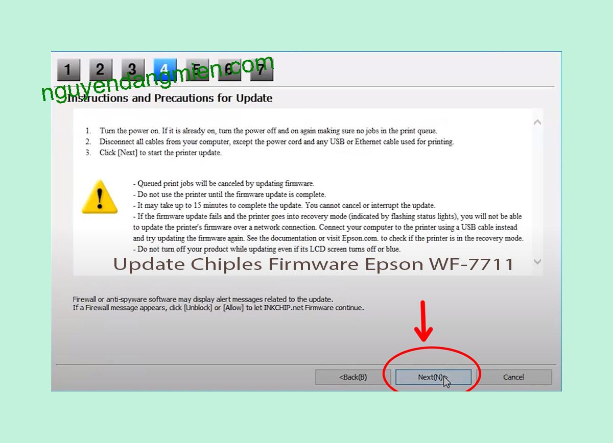 Update Chipless Firmware Epson WF-7711 6