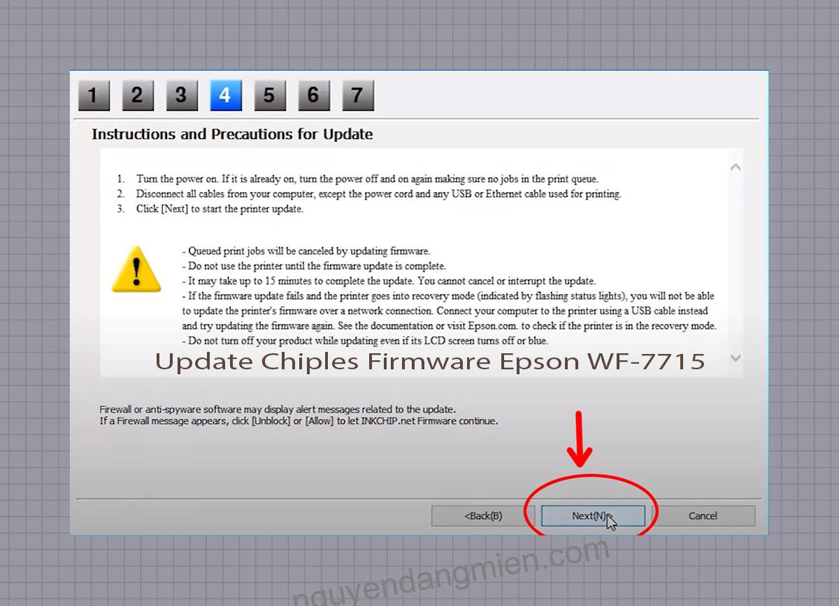 Update Chipless Firmware Epson WF-7715 6