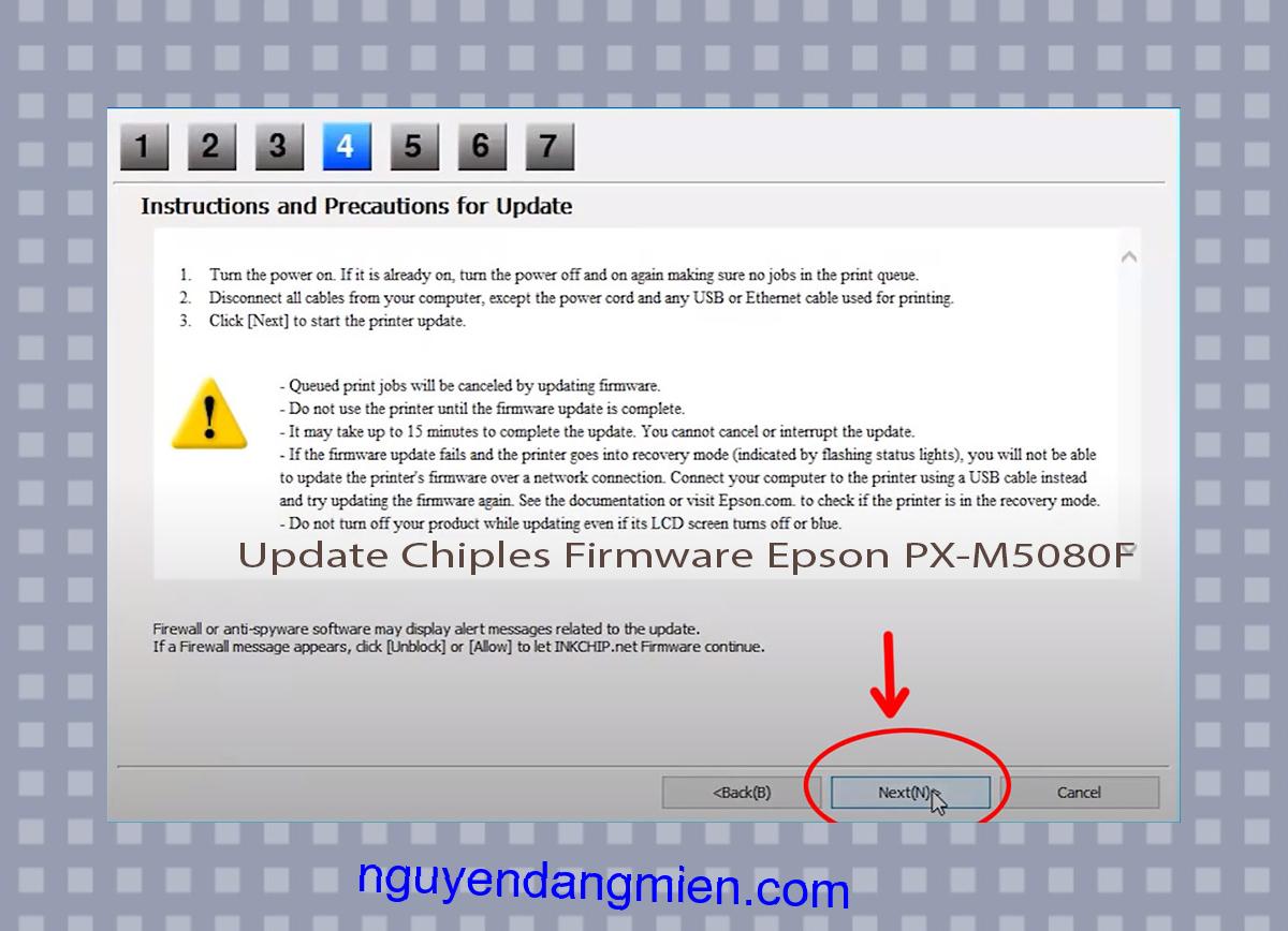 Update Chipless Firmware Epson PX-M5080F 6