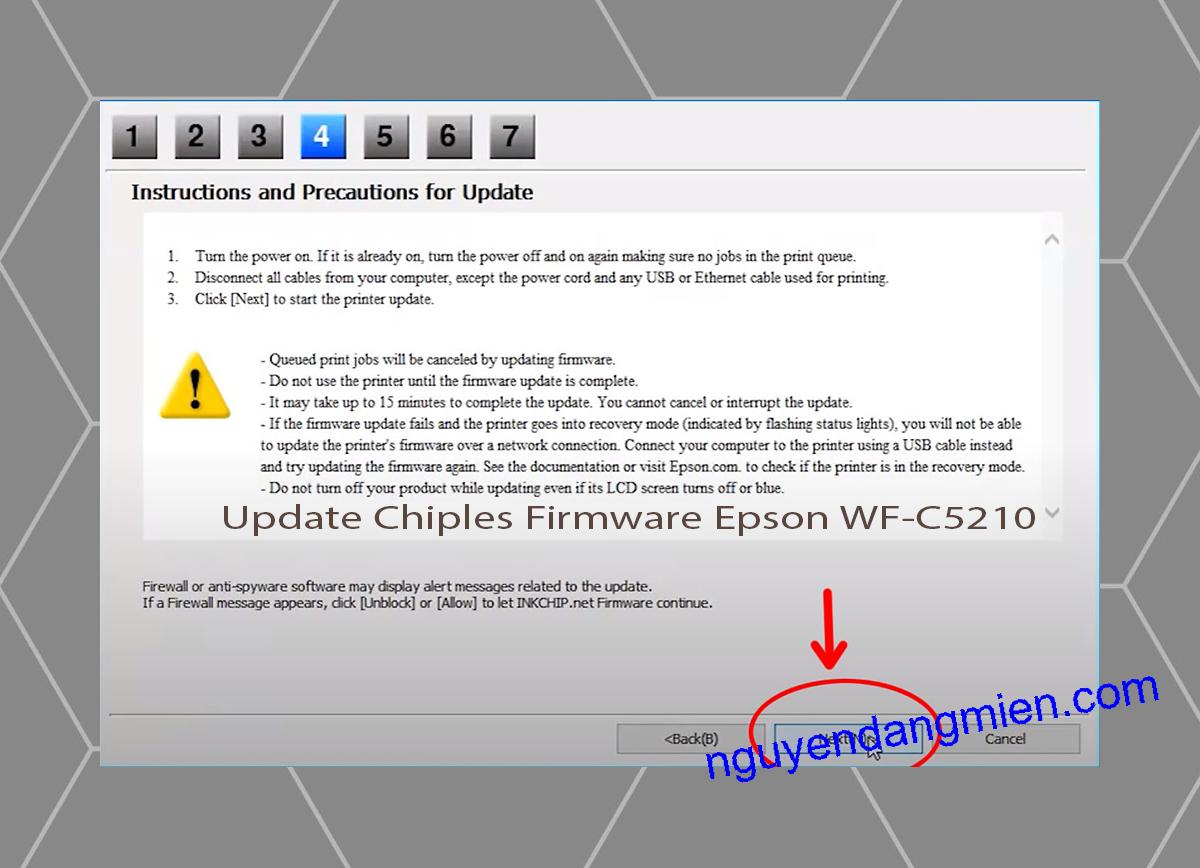 Update Chipless Firmware Epson WF-C5210 6