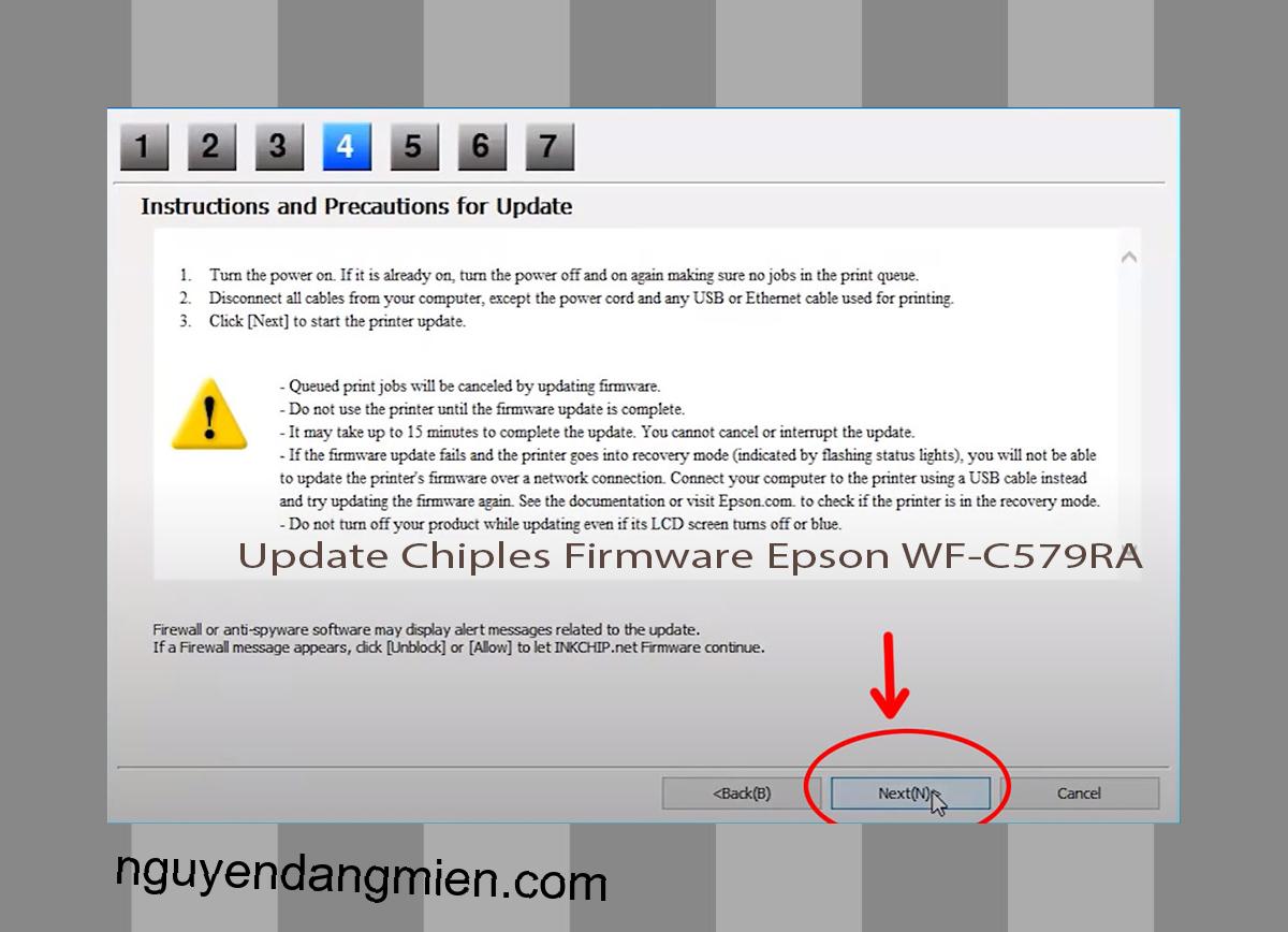 Update Chipless Firmware Epson WF-C579RA 6