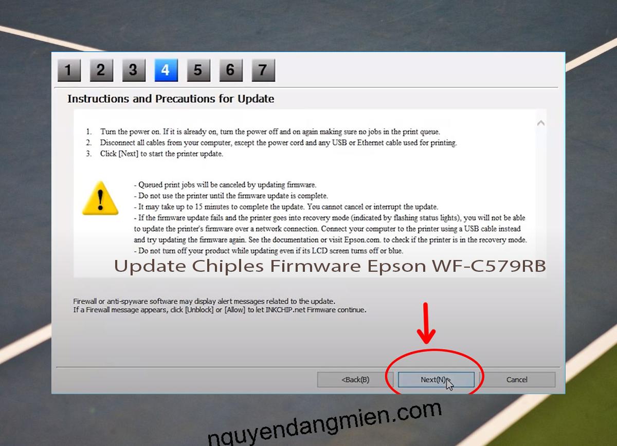 Update Chipless Firmware Epson WF-C579RB 6