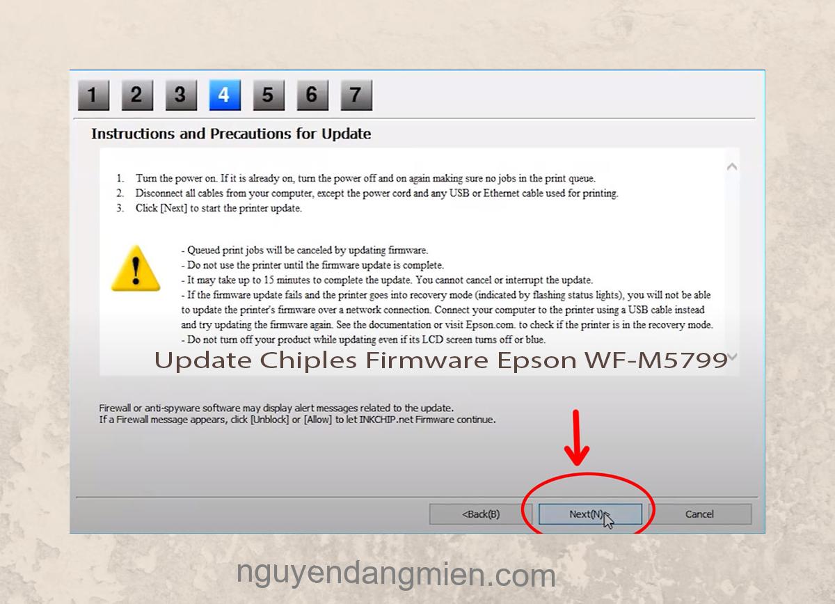 Update Chipless Firmware Epson WF-M5799 6