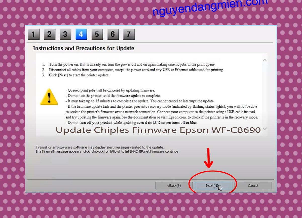 Update Chipless Firmware Epson WF-C8690 6