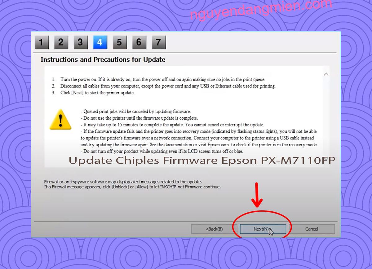 Update Chipless Firmware Epson PX-M7110FP 6