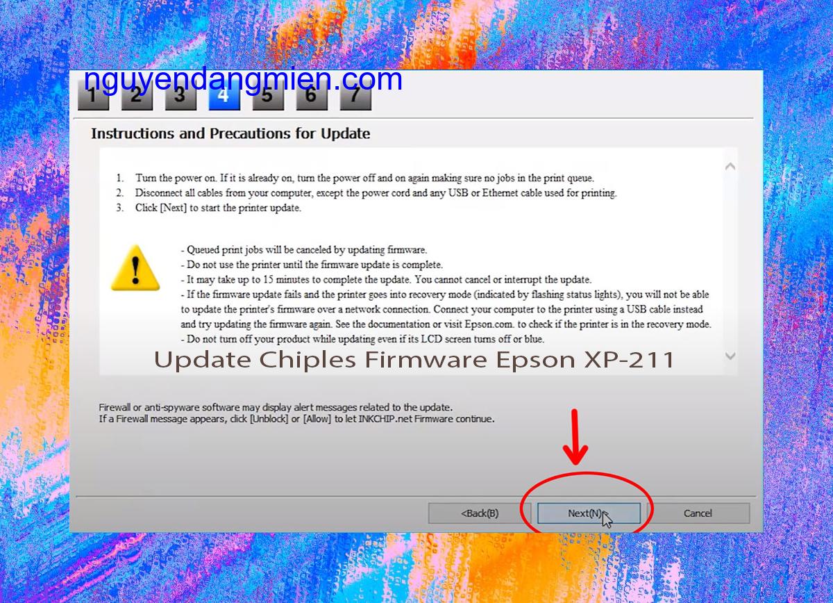 Update Chipless Firmware Epson XP-211 6