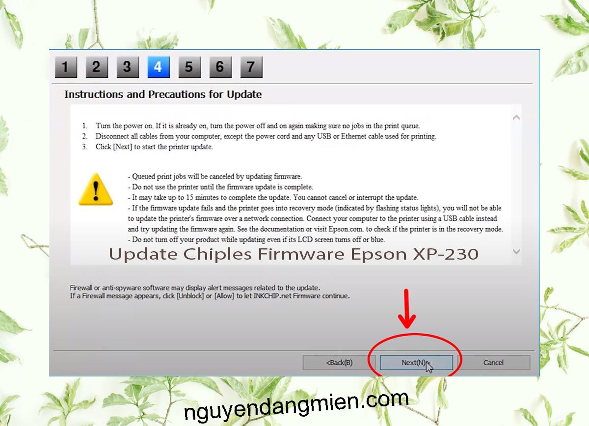 Update Chipless Firmware Epson XP-230 6