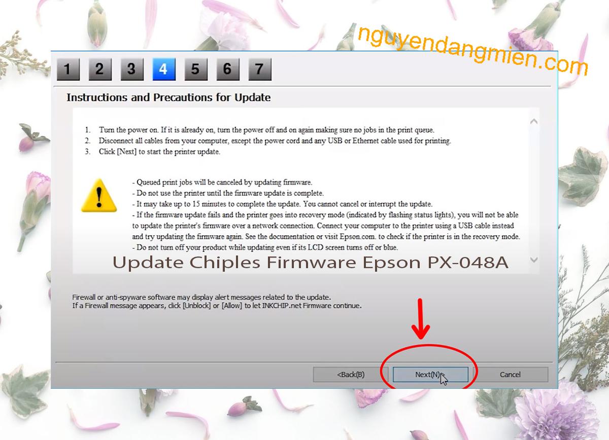 Update Chipless Firmware Epson PX-048A 6