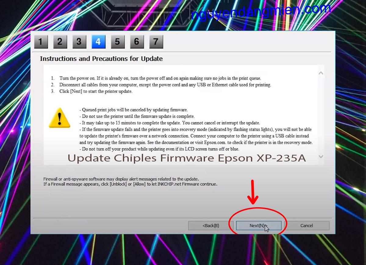 Update Chipless Firmware Epson XP-235A 6