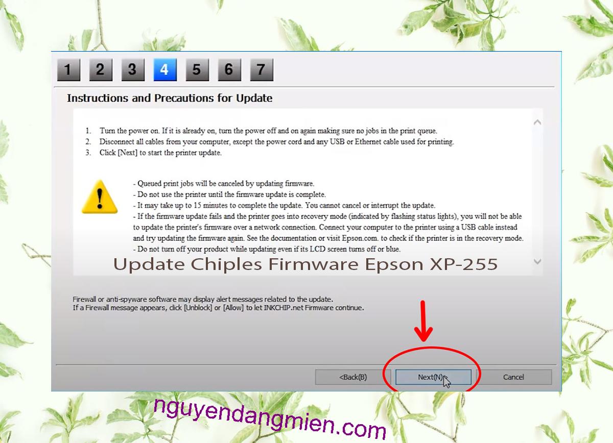 Update Chipless Firmware Epson XP-255 6