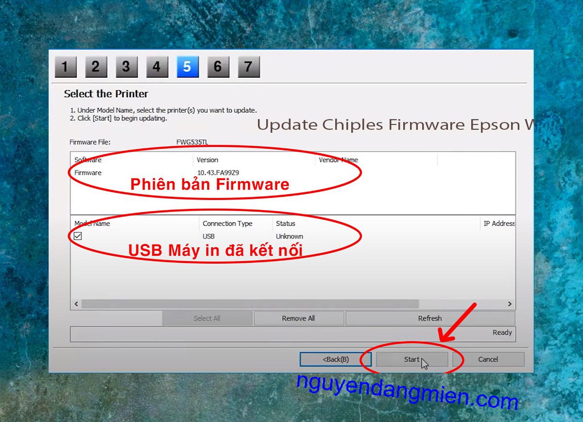 Update Chipless Firmware Epson WF-7210 7