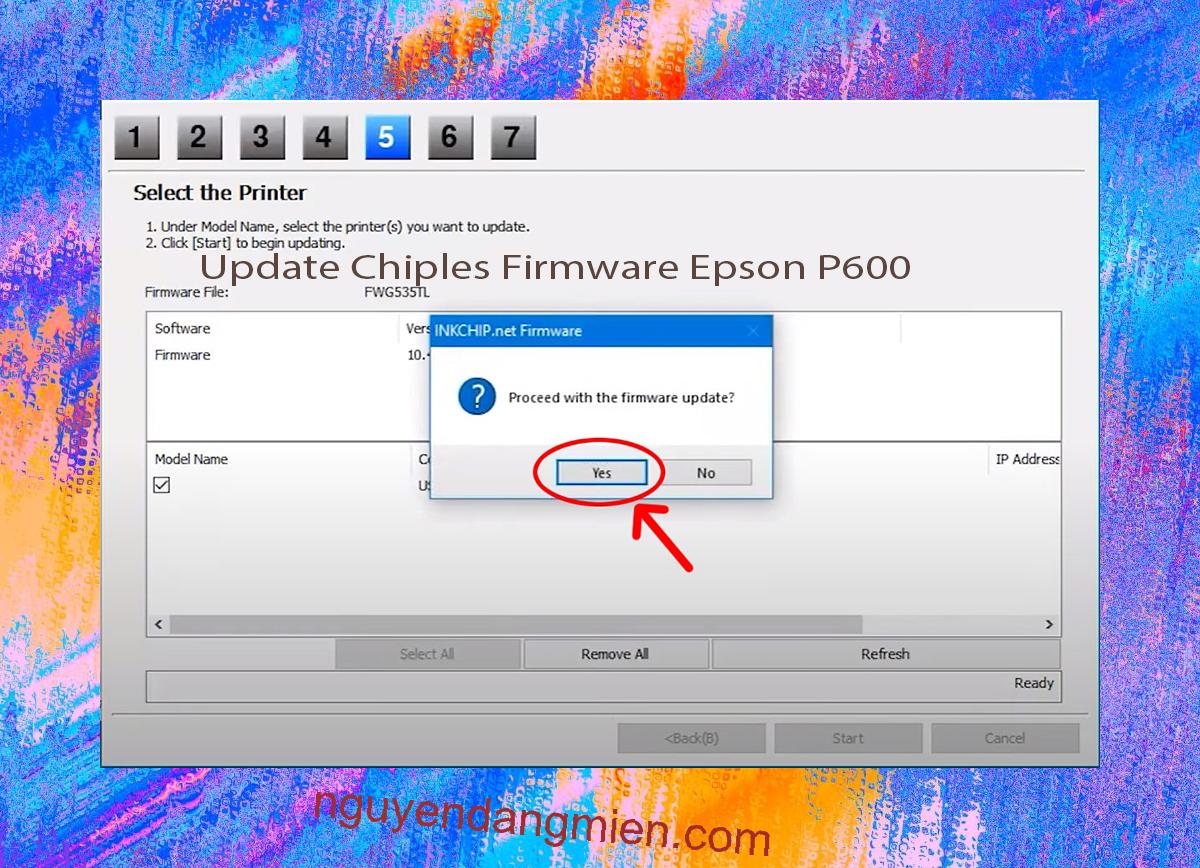 Update Chipless Firmware Epson P600 8