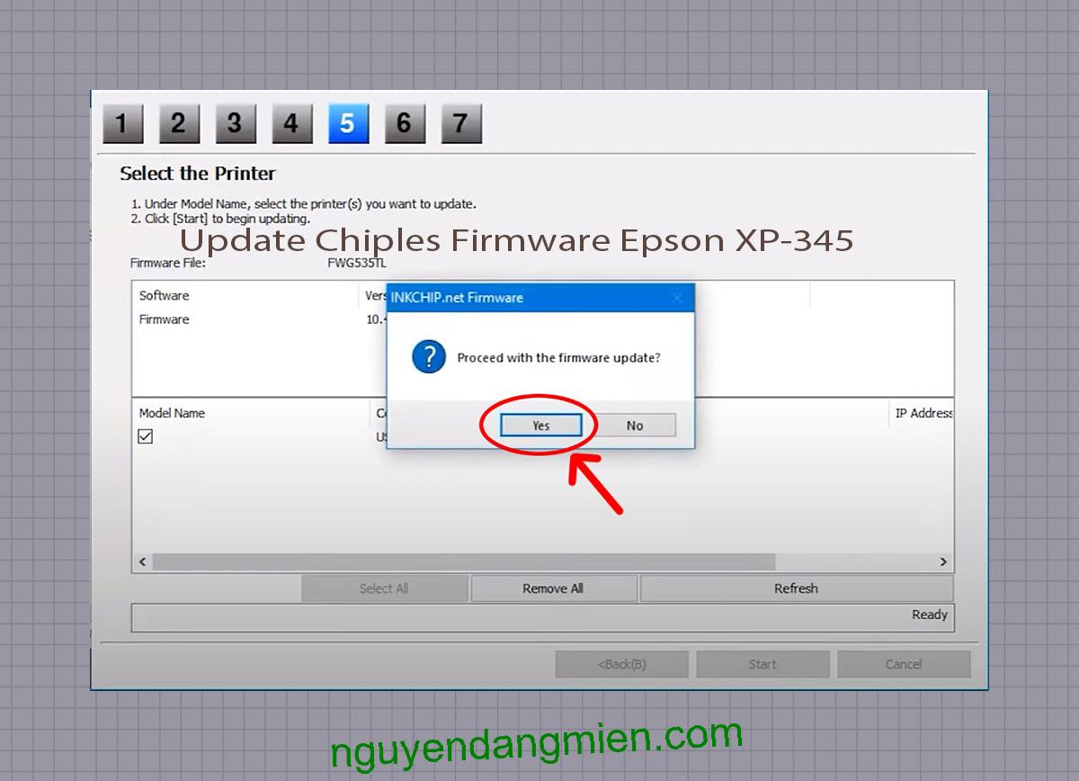 Update Chipless Firmware Epson XP-345 8