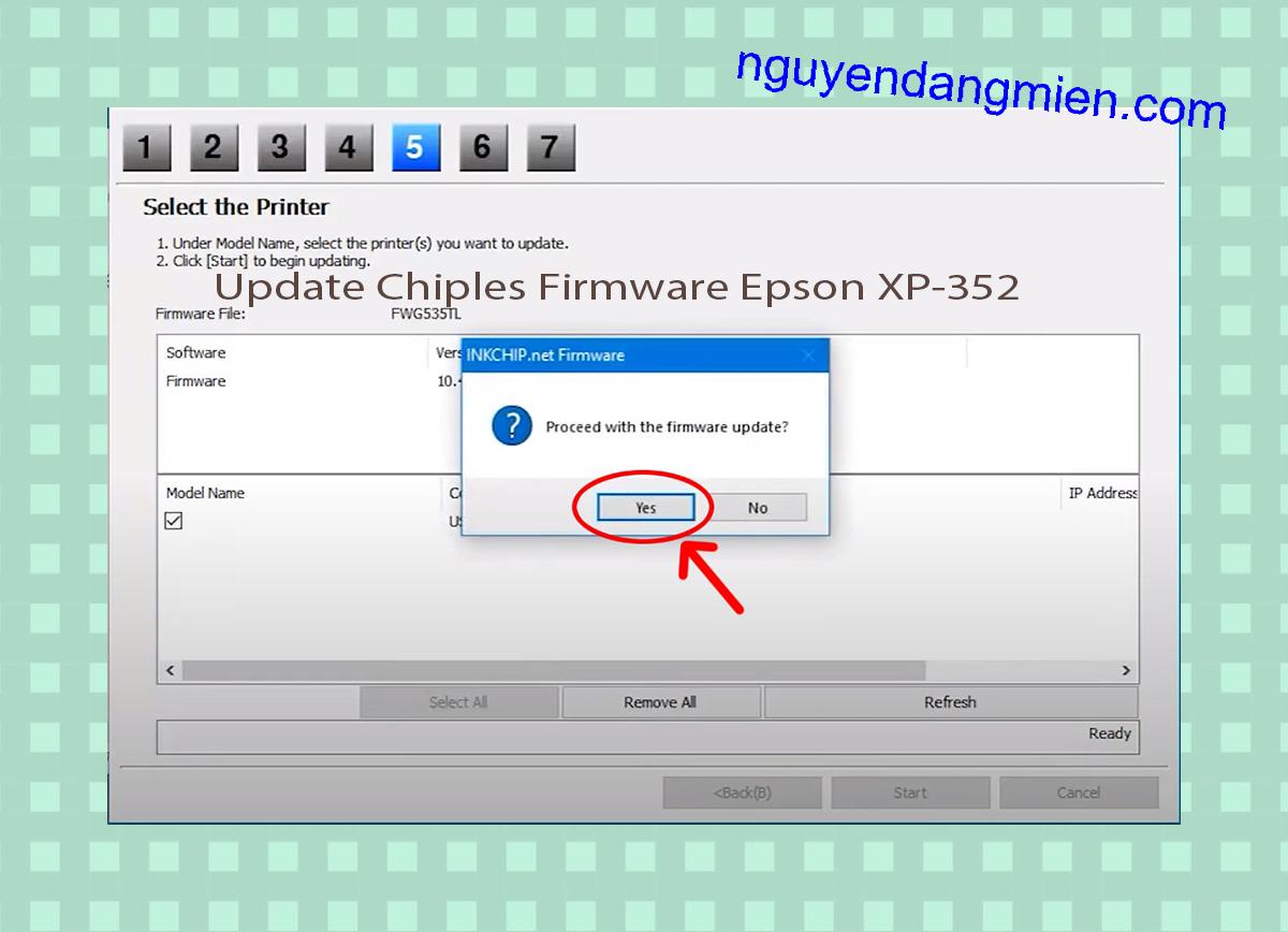 Update Chipless Firmware Epson XP-352 8