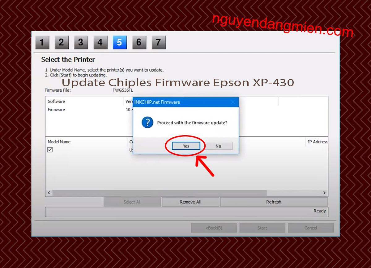 Update Chipless Firmware Epson XP-430 8