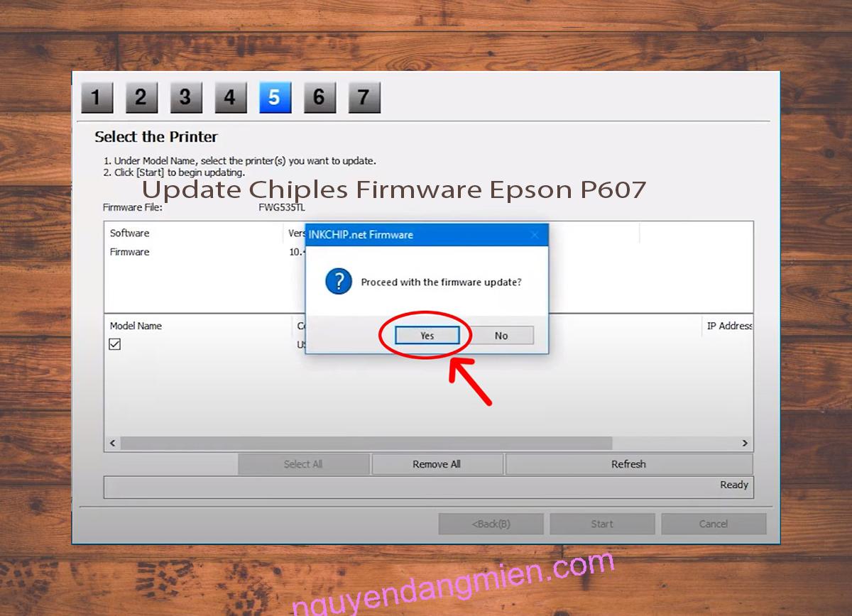 Update Chipless Firmware Epson P607 8