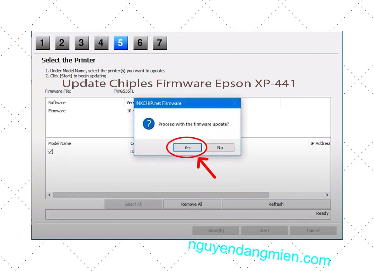 Update Chipless Firmware Epson XP-441 8
