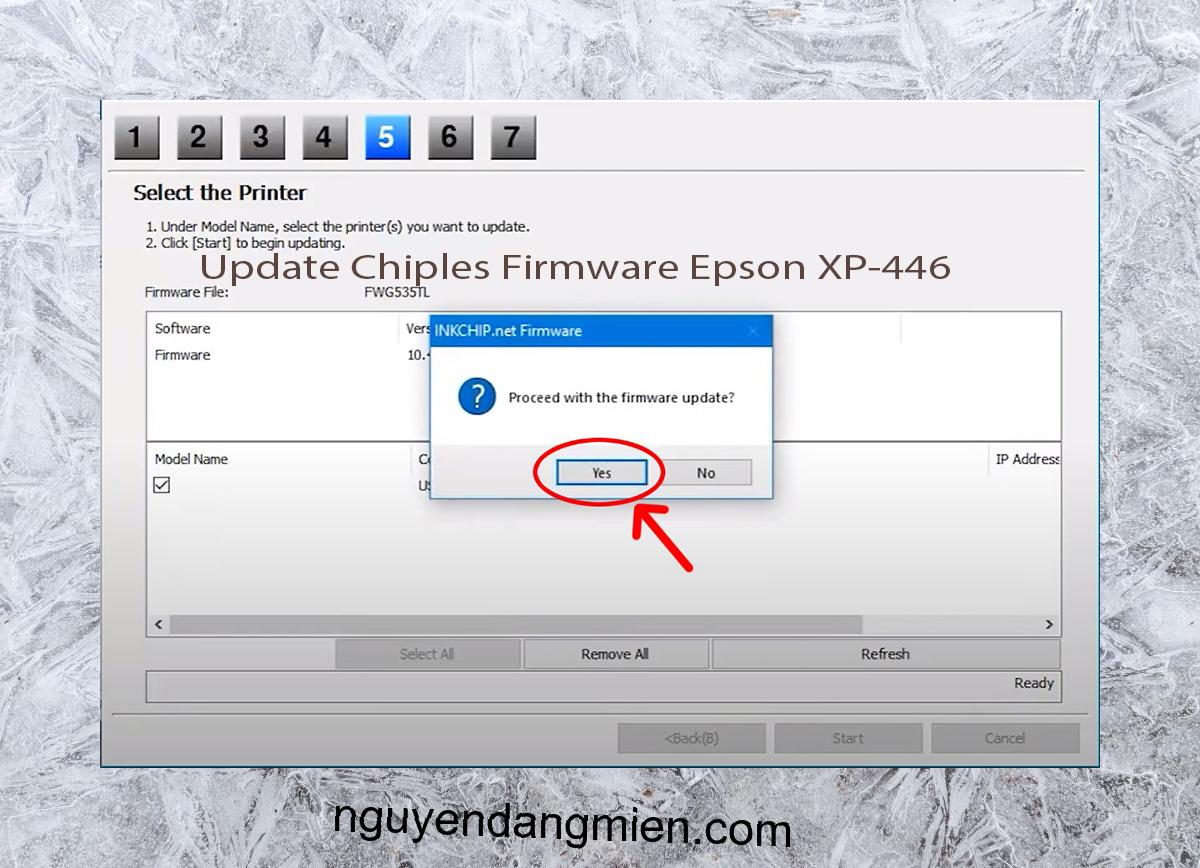 Update Chipless Firmware Epson XP-446 8
