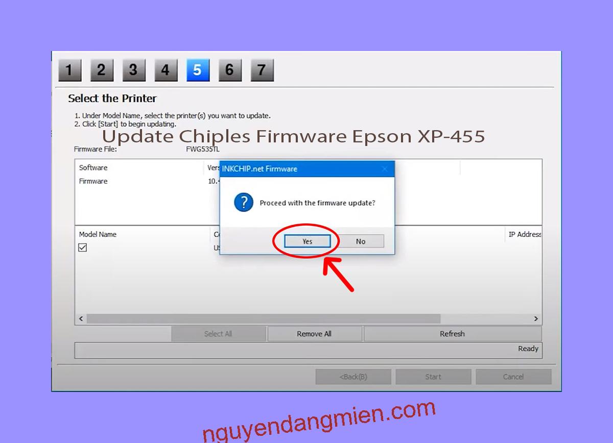 Update Chipless Firmware Epson XP-455 8