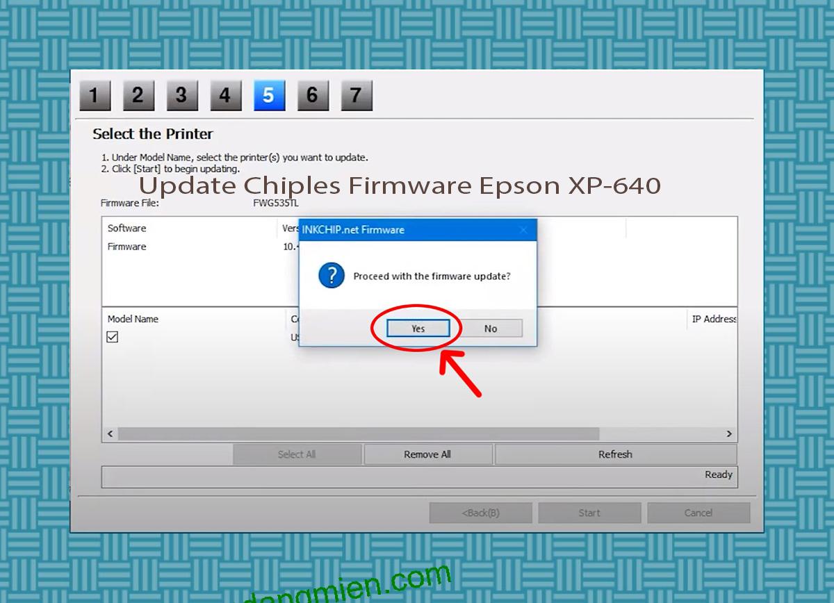Update Chipless Firmware Epson XP-640 8