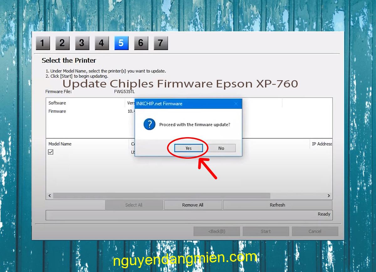 Update Chipless Firmware Epson XP-760 8