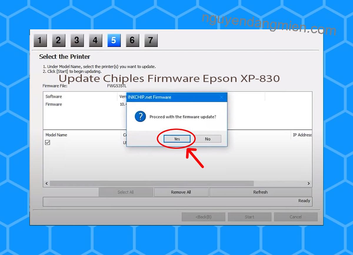 Update Chipless Firmware Epson XP-830 8