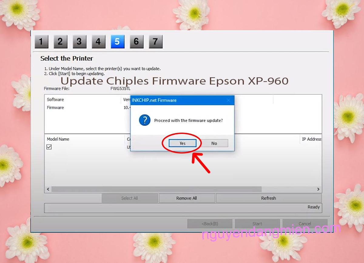 Update Chipless Firmware Epson XP-960 8