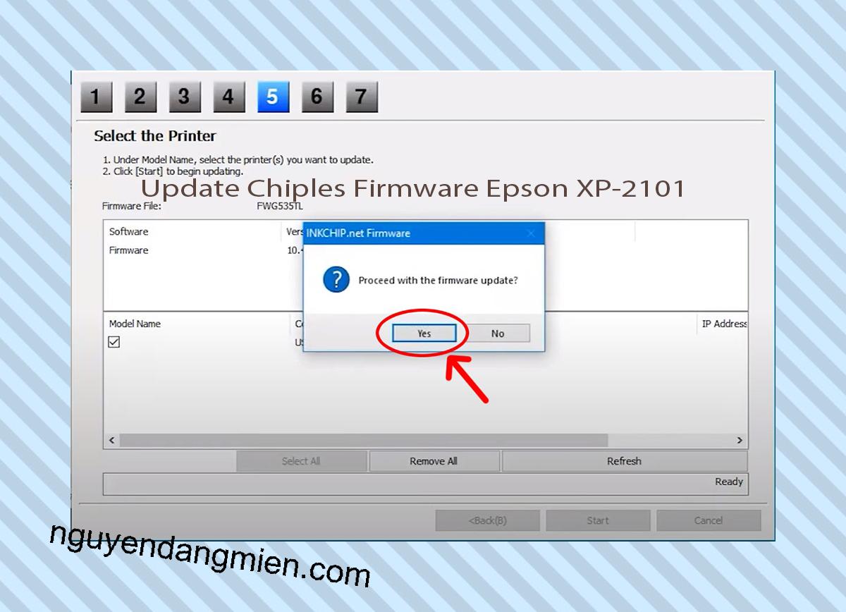 Update Chipless Firmware Epson XP-2101 8