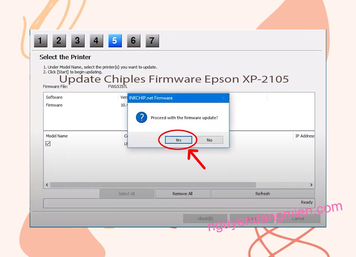 Update Chipless Firmware Epson XP-2105 8