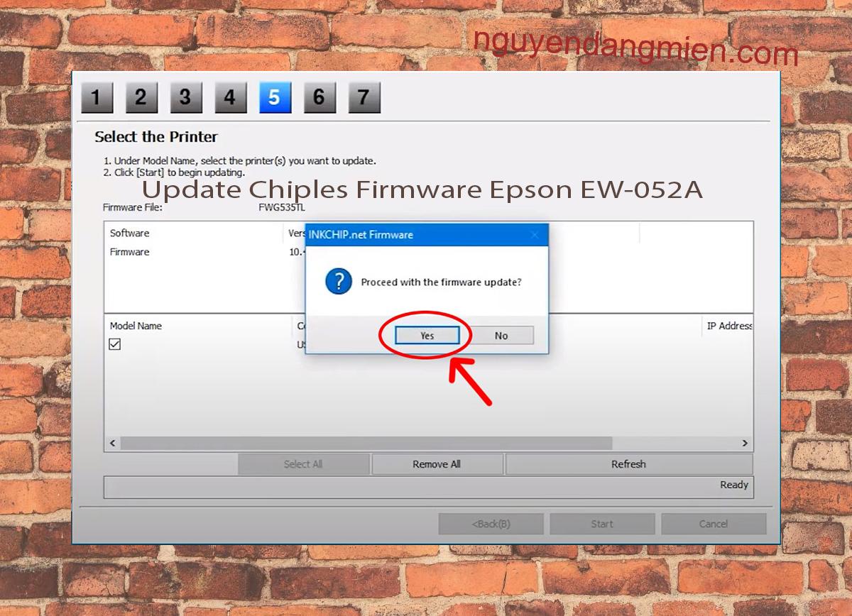 Update Chipless Firmware Epson EW-052A 8