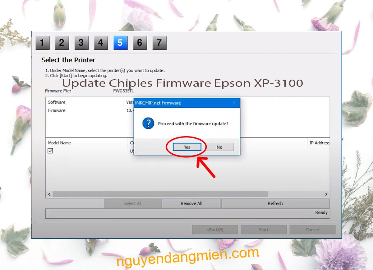 Update Chipless Firmware Epson XP-3100 8
